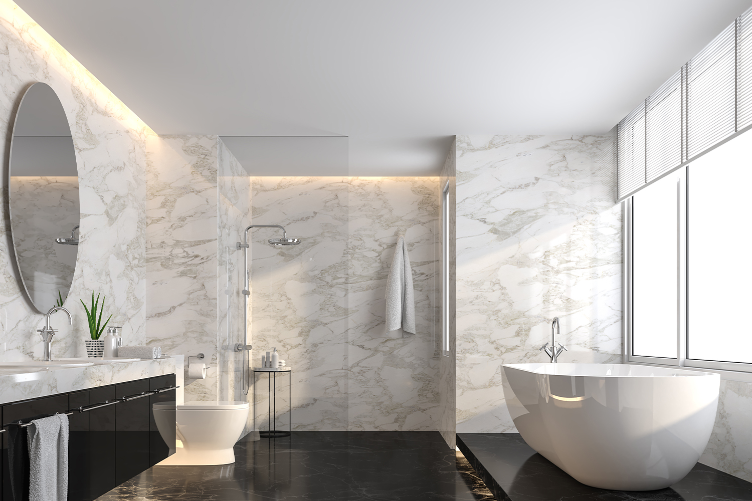 bathroom renovation in Meadows Dubai